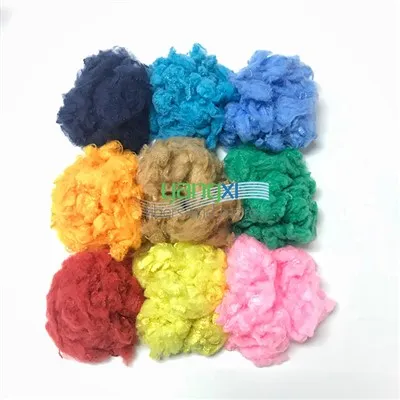 Serat ruji poliester warna yang dicelup